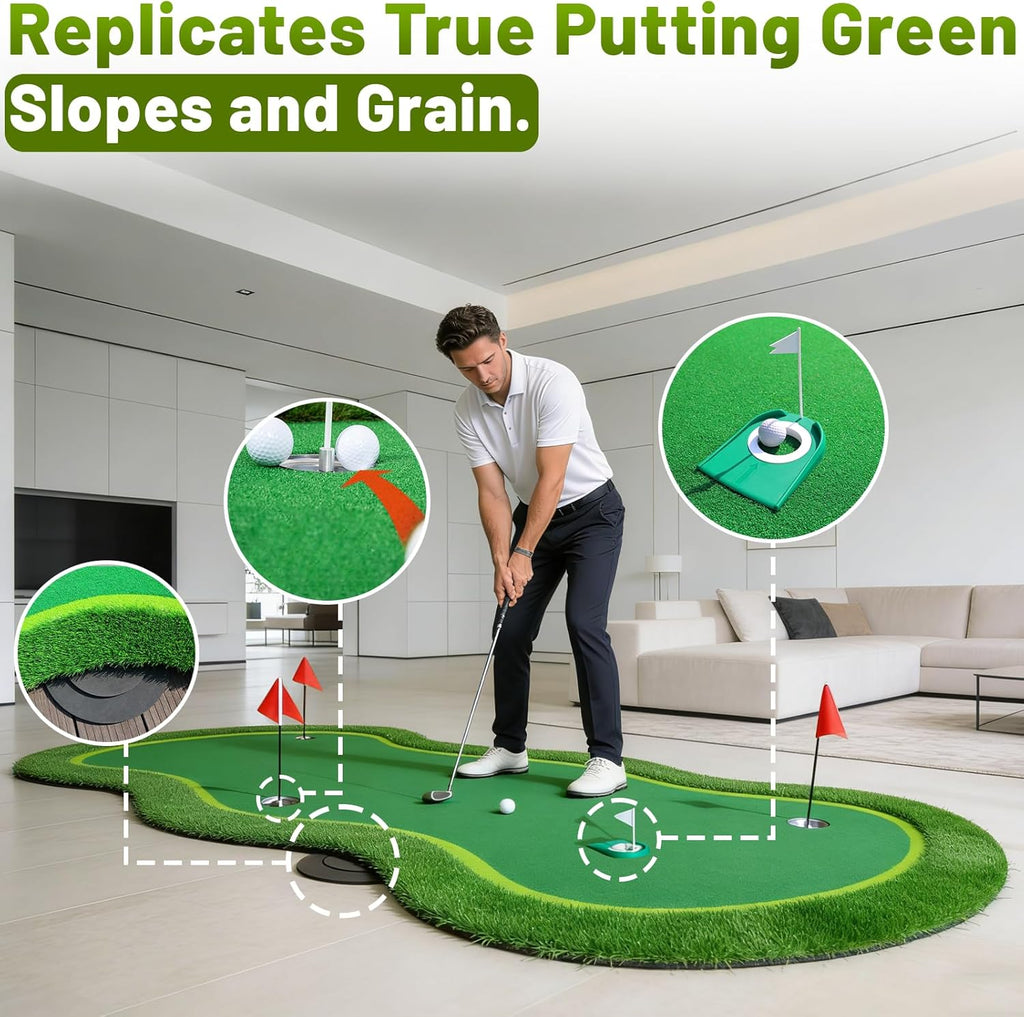 Golf Putting Green,5 x 10ft Golf Practice Putting Mat