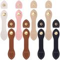 8 Sets Leather Snap Buckles Snap Button Closure, 5 Colors