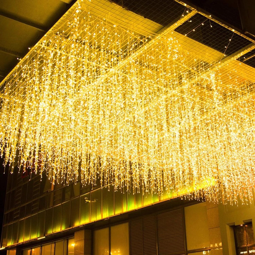 400 LED Icicle Lights Outdoor, 32.8 FT 80 Drops 8 Modes Christmas Twinkle Waterproof Connectable Fairy String Lights