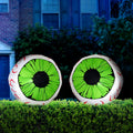 2 Pack Halloween Inflatables Large Set of Eyes Decoration Blow Ups Green Eyes for Yard 3 Ft Inflatable Halloween