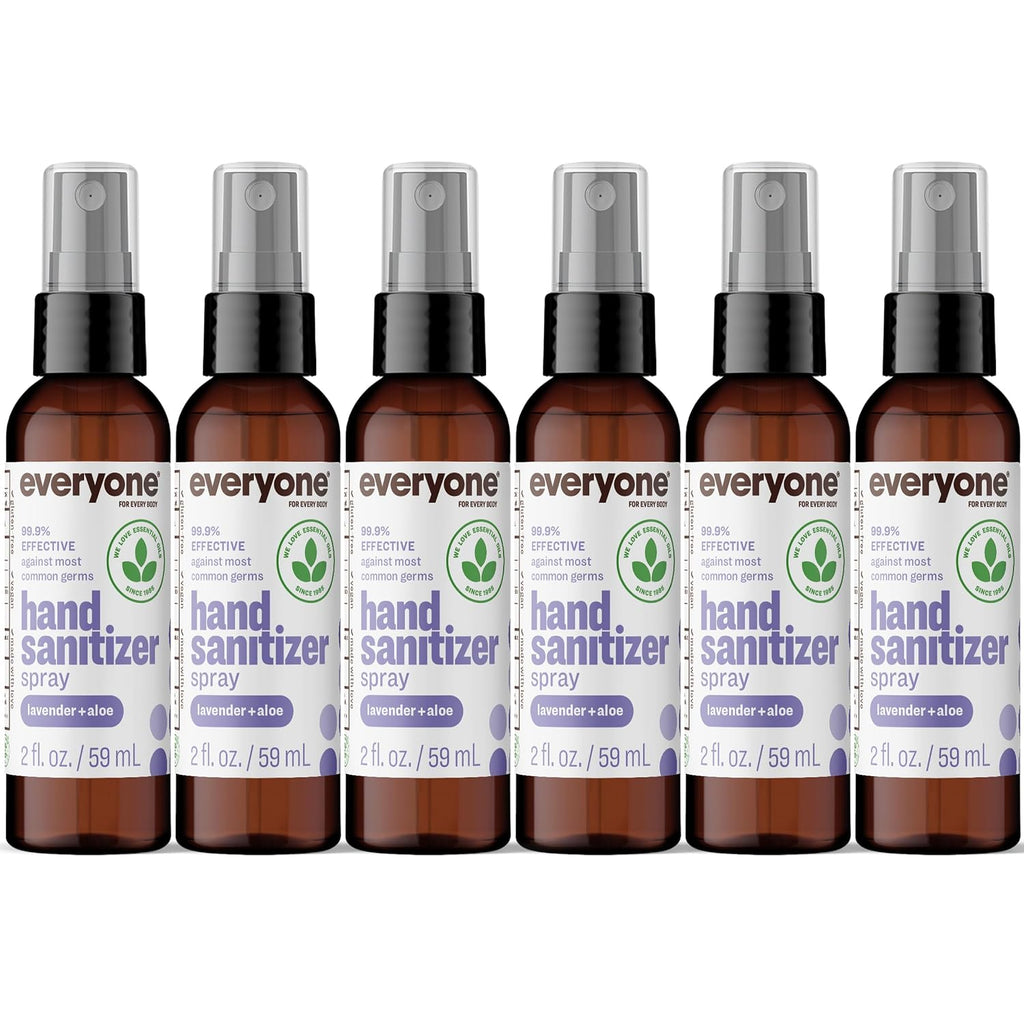 Everyone Hand Sanitizer Spray, Lavender & Aloe, 2 oz 6-Pack