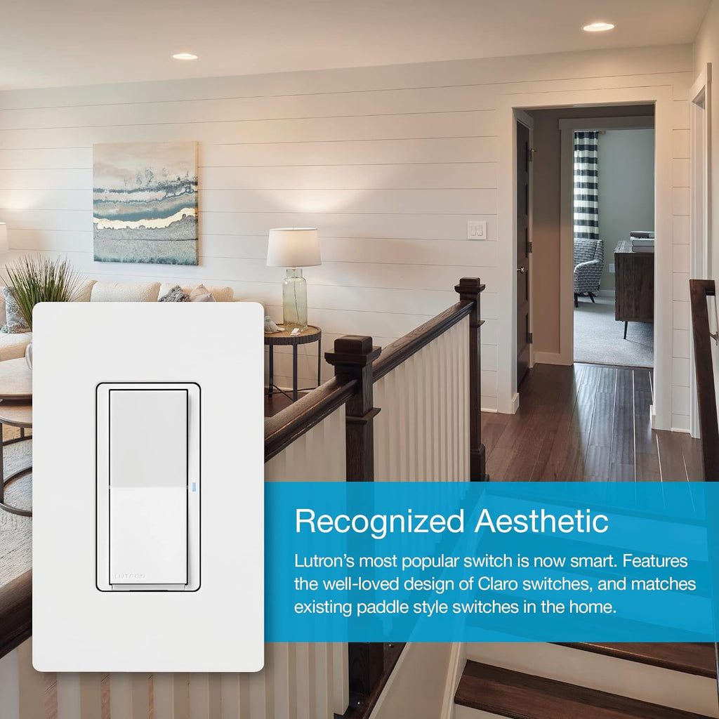 Lutron Caseta Claro Smart Switch for Lighting and Fans (Smart Hub Required)