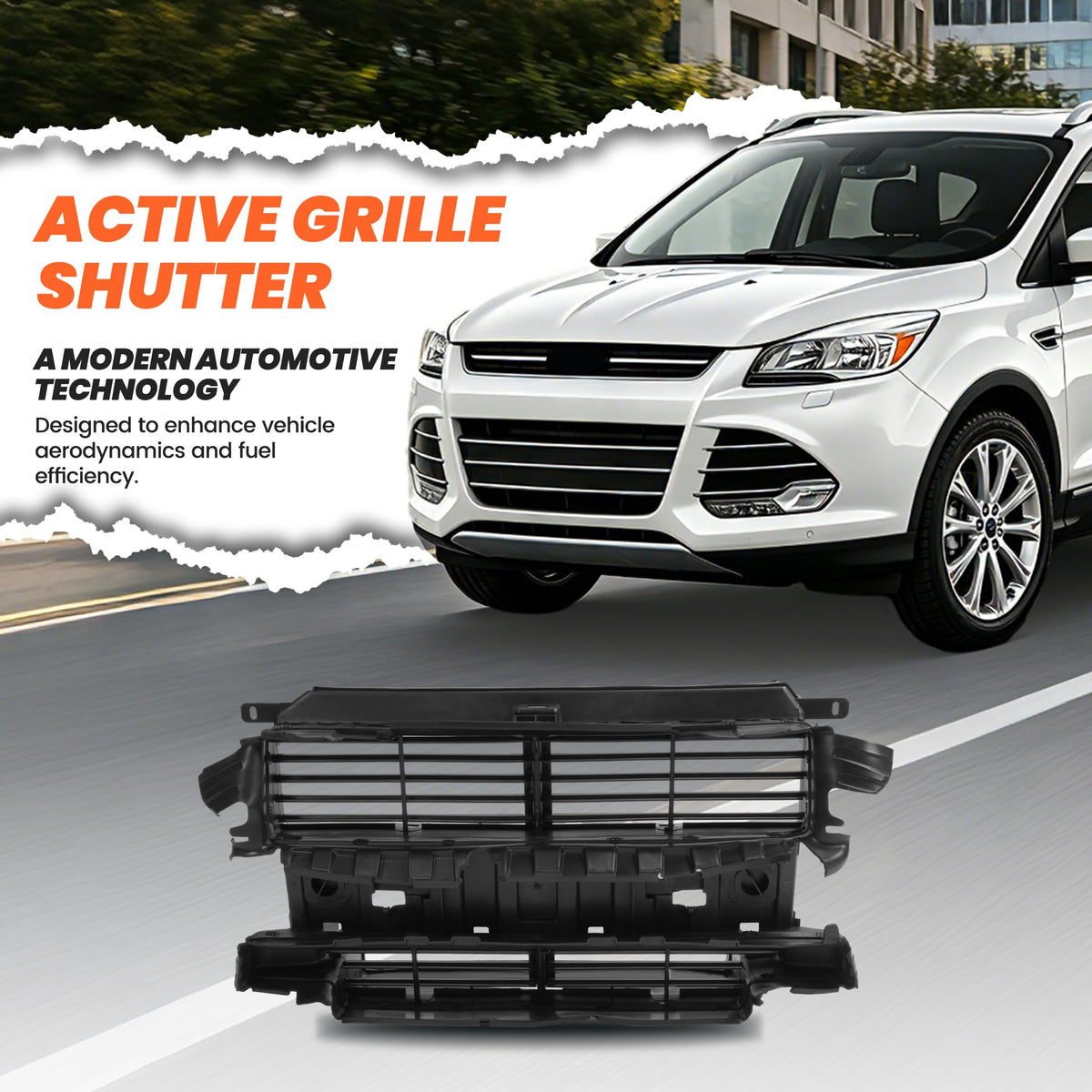 BALOCEO Radiator Shutter Compatible with 2013-2016 Escape w/o Actuator
