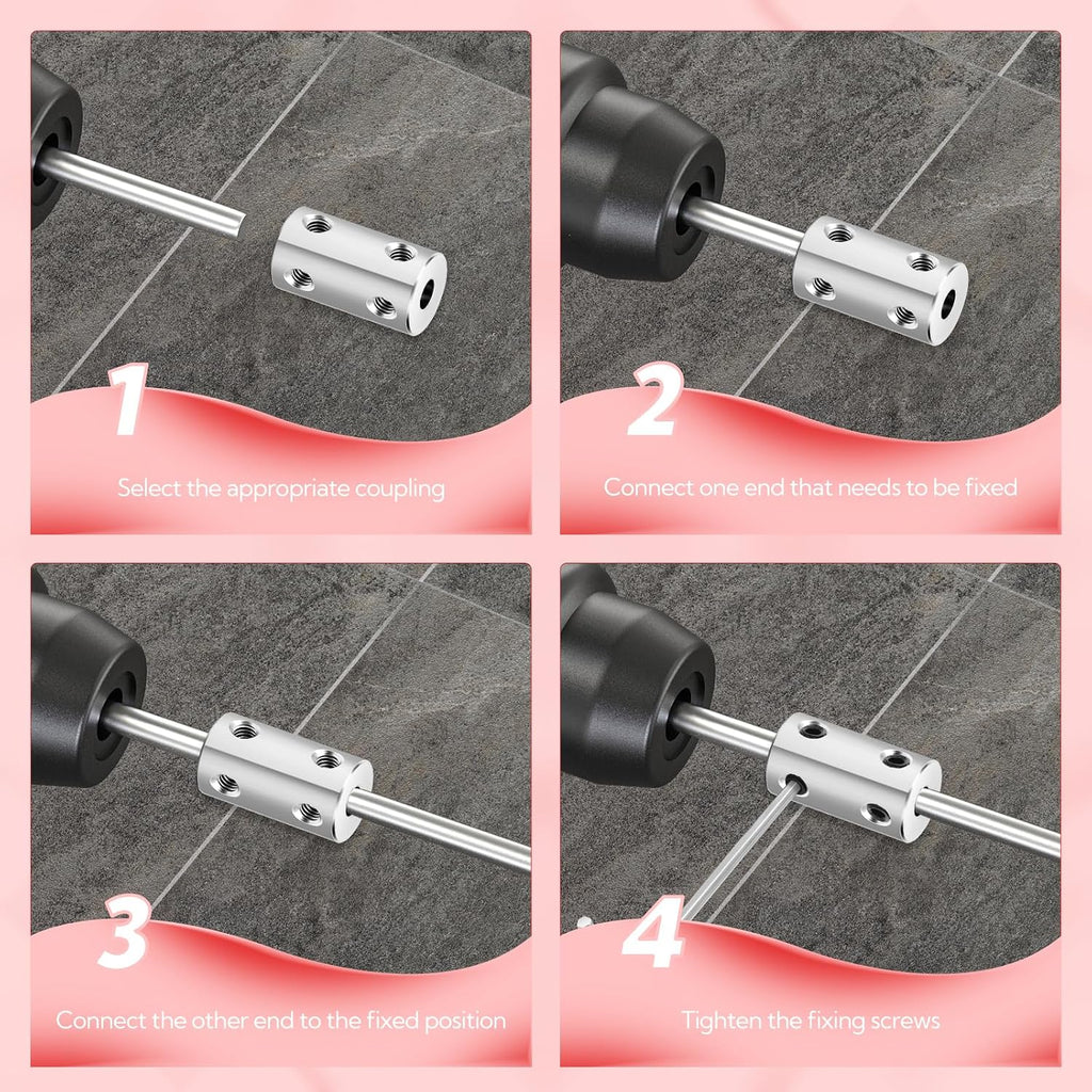 6pcs 5mm to 5mm Shaft Coupler, Rigid Set Screw Couplings, Motor Shaft Coupler