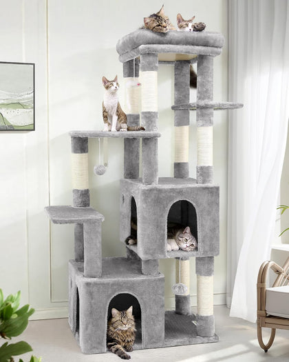Cat Tower for Indoor Cats, Heavy Duty Cat Trees for Large Cats Adult Big Cats Maine Coon Cat Tree Tower with