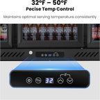 Back Bar Cooler, 7.4 Cu.Ft Commercial Refrigerator with Low-E Glass