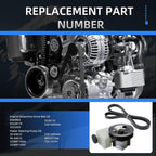 Power Steering Pump with Pulley&Serpentine Drive Belt for Liberty
