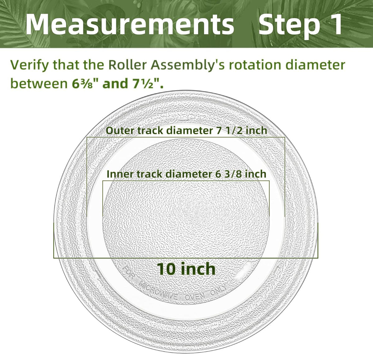 10" Flat Bottom Microwave Glass Turntable Plate for GE Microwave