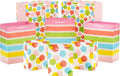 Gift Bags, 8-Pack, 3 Sizes (Polka Dots, Rainbow Stripes, Flowers)