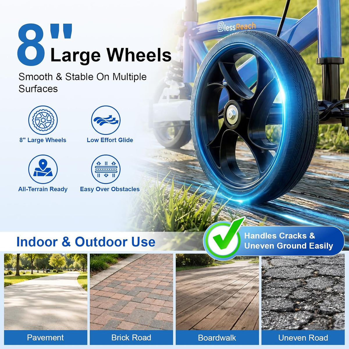 Knee Scooter for Adults for Foot Injuries, Dual Braking System