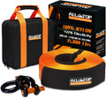 Heavy Duty Tow Strap Recovery Strap Kit : 3 inch x 30 ft (35,000 lbs) 100% Nylon and 22% Elongation Snatch Strap +