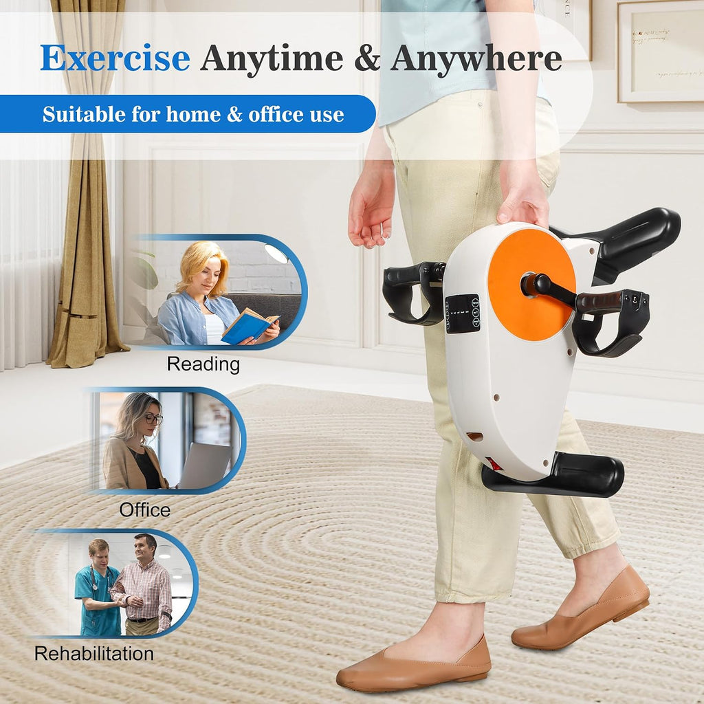 Motorized Pedal Exerciser for Seniors with Leg Support