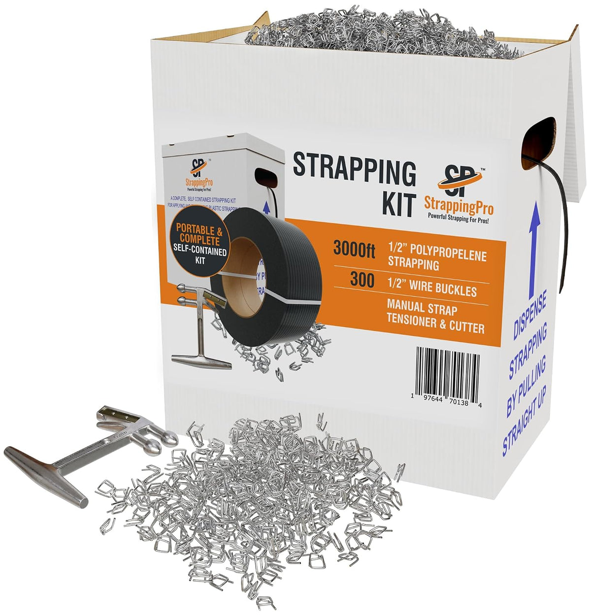 Portable Strapping Kit 1/2" Poly 3000ft Tool Set