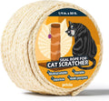 Natural Sisal Rope for Cat Scratcher - 1/4 Inch by 50 Feet, Cat Tree Rope Twine for Scratching Post Replacement