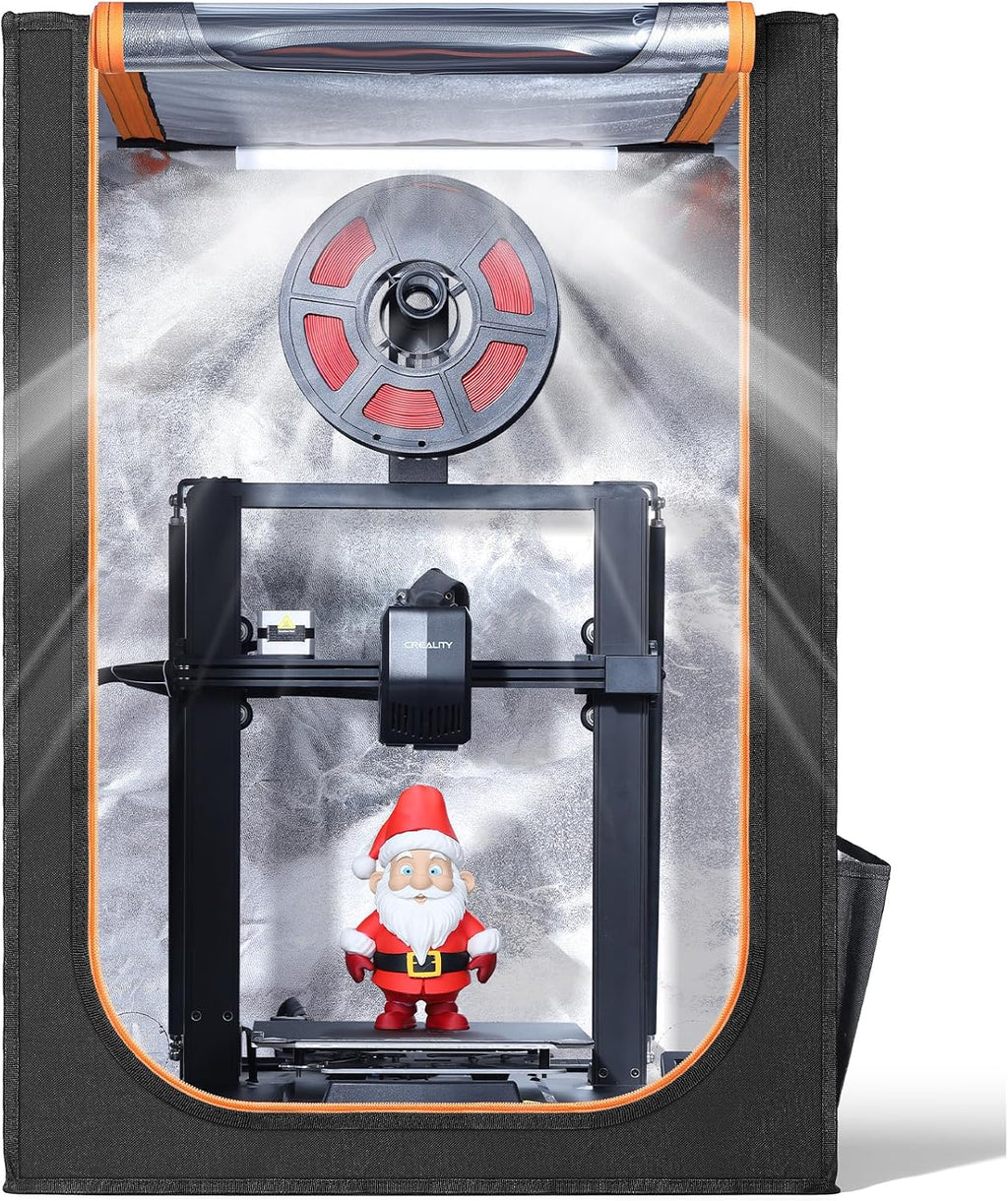 3D Printer Enclosure with LED Lighting Constant Temperature Cover, Medium | Fireproof Dustproof Protective Tent for
