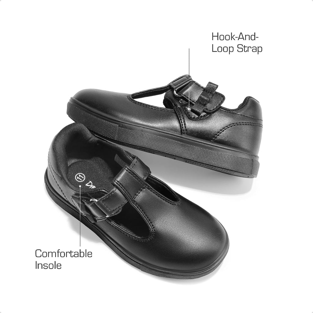 Girls Mary Jane Toddler School Shoes | Girl Uniform Arch Support T-strap Sneakers Dress Flats for Casual Daily Wear