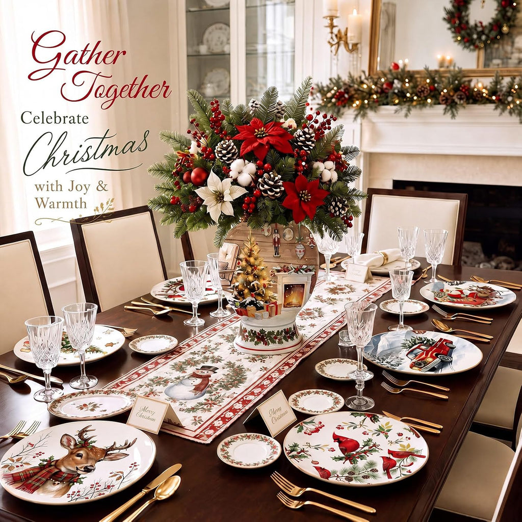 48 Pack 24 Styles Vintage Christmas Napkins for Decoupage, 13 Inch