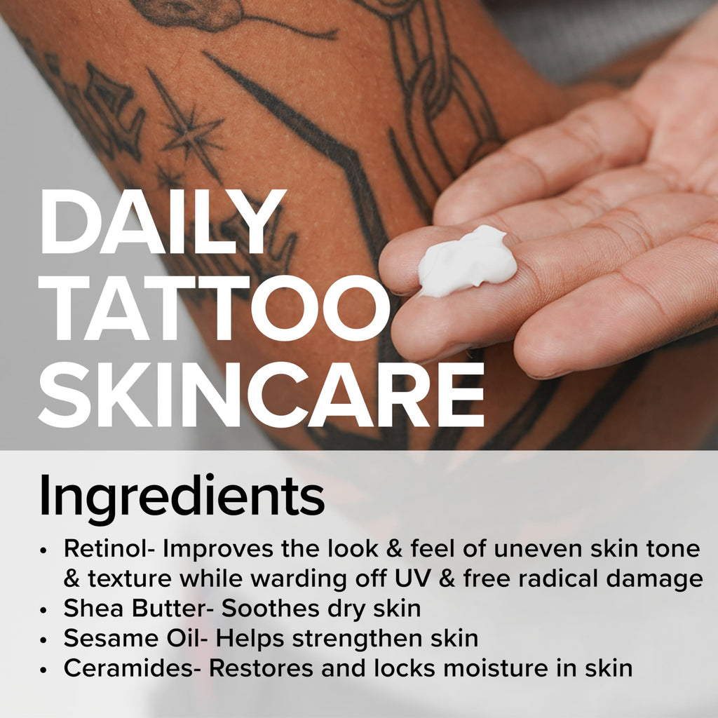 Replenish Tattoo Body Lotion, Fragrance-Free, 3.4 fl oz