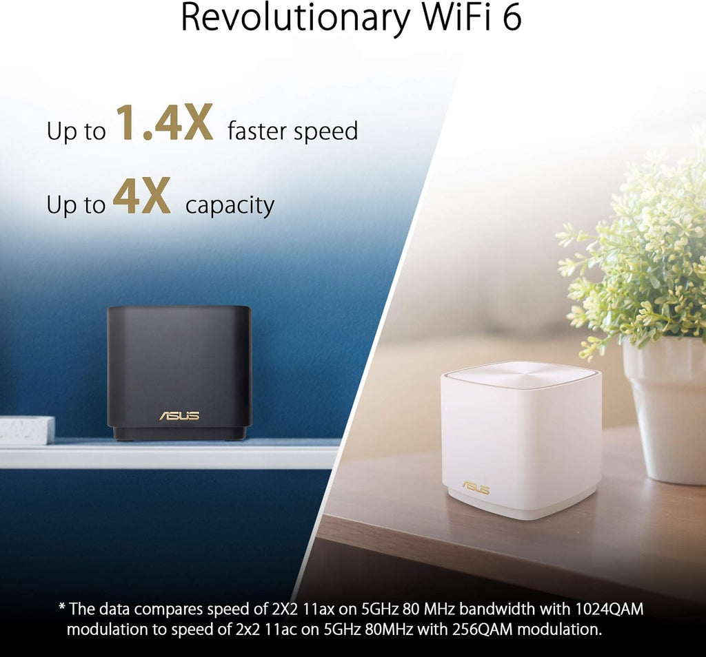 ZenWiFi XD4 Plus AX1800 Dual-band Mesh WiFi 6 System (XD4 Plus)-Whole home coverage up to 4,800 sq.ft & 25+ devices