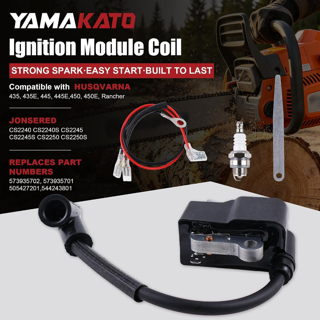 YAMAKATO 573935702 450 Chainsaw Ignition Coil for Husqvarna 435E 445E 450E