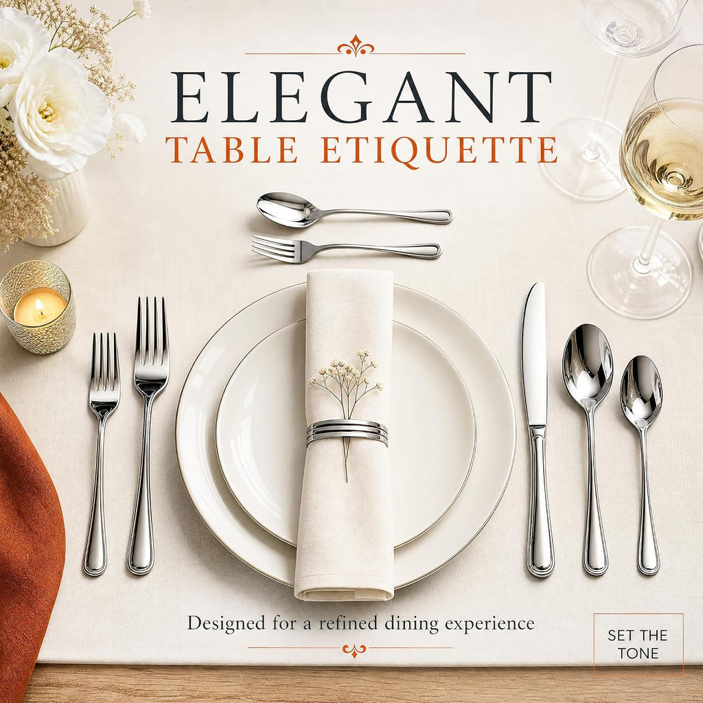 Silverware Set for 8,40 Piece Heavy Duty Cutlery Set