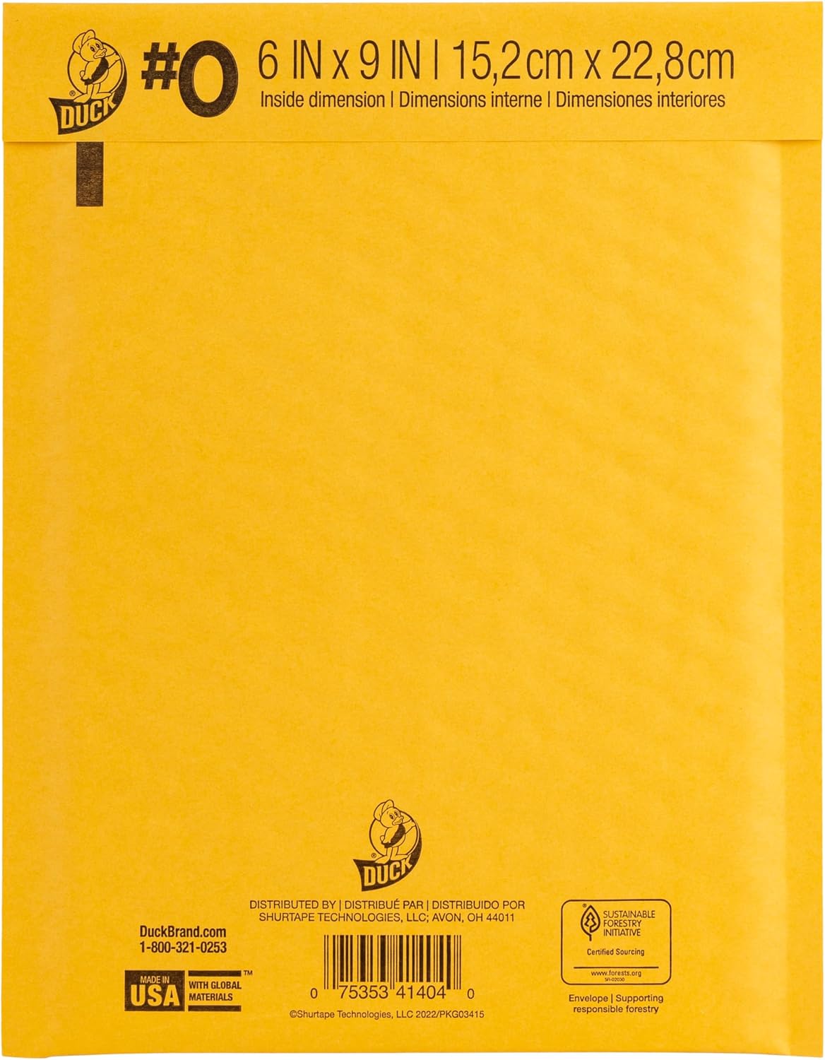 Brand #0 Kraft Bubble Mailer, Manila, 6 inch x 9 inch, 25 Pack