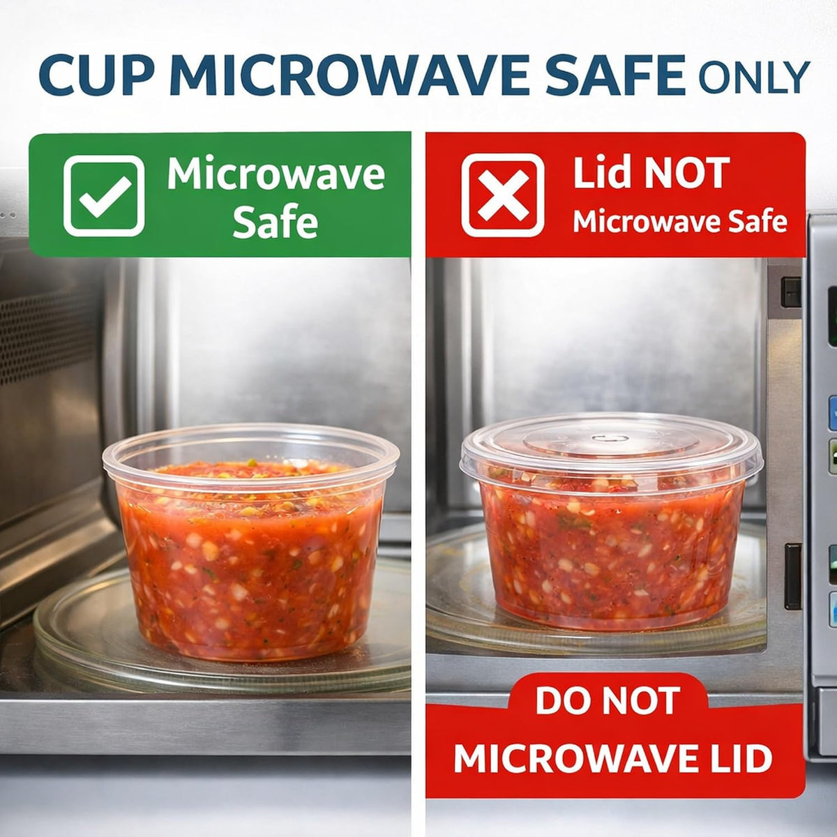 4 oz Clear Plastic Souffle Cup with Lids, BPA Free Portion Cup, 50 Sets