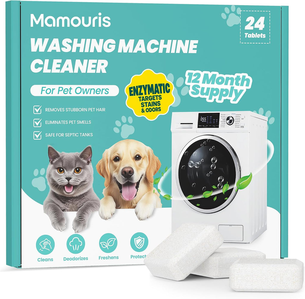 Enzyme Washing Machine Cleaner Tablets Pro for Pet Owners, Enzymatic Clean