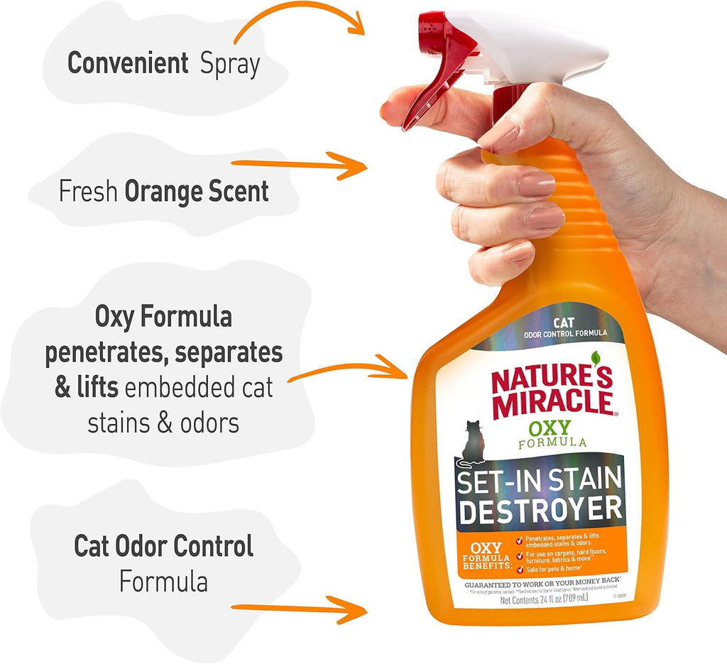 Oxy Set-In Stain Destroyer, Cat Odor Control, 24 oz