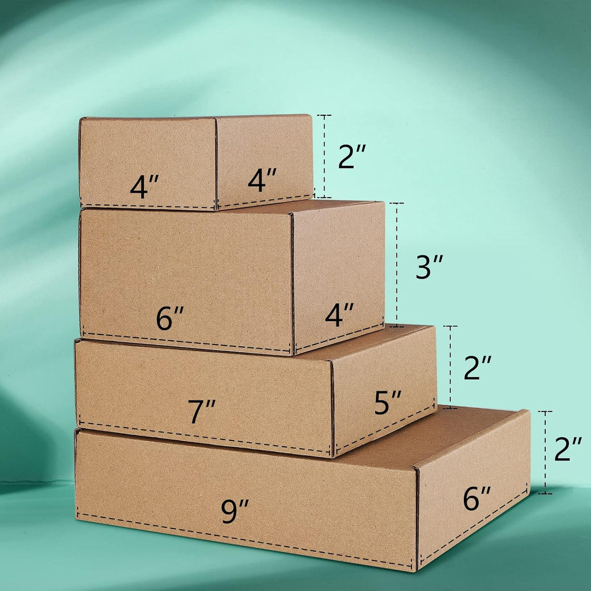 9x6x2 Shipping Boxes Small Corrugated Cardboard Box - 25 Pack Brown Mailing Boxes for Packaging Small Business