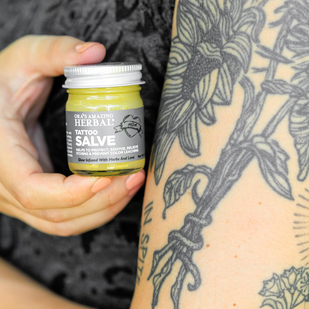 Tattoo Salve, Apothecary-Grade Tattoo Aftercare Balm, Natural Tattoo Ointment for Healed Tattoos, Itch Relief Cream