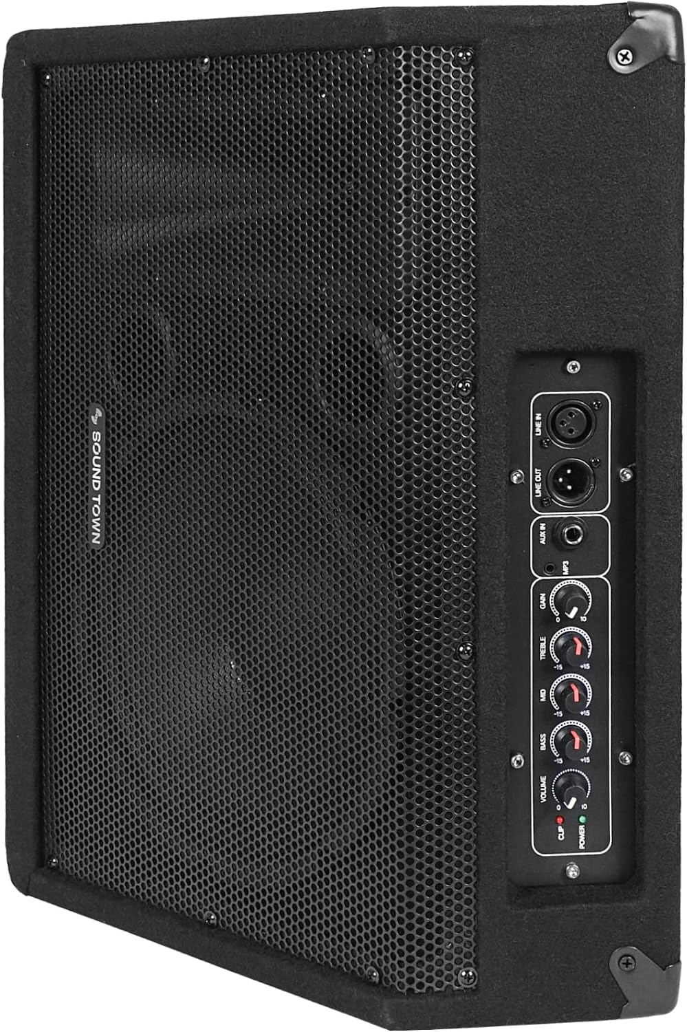 2-Pack Powered DJ PA Stage Monitor Speakers 10” 300W with Compression Driver for Live Sound, Bar, Church