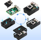 TRASKIT Basic kit for Raspberry Pi 5 2GB RAM,27W PD Power Supply,PI5 Case, Active Cooler and Pi 5 2GB Single Board Included