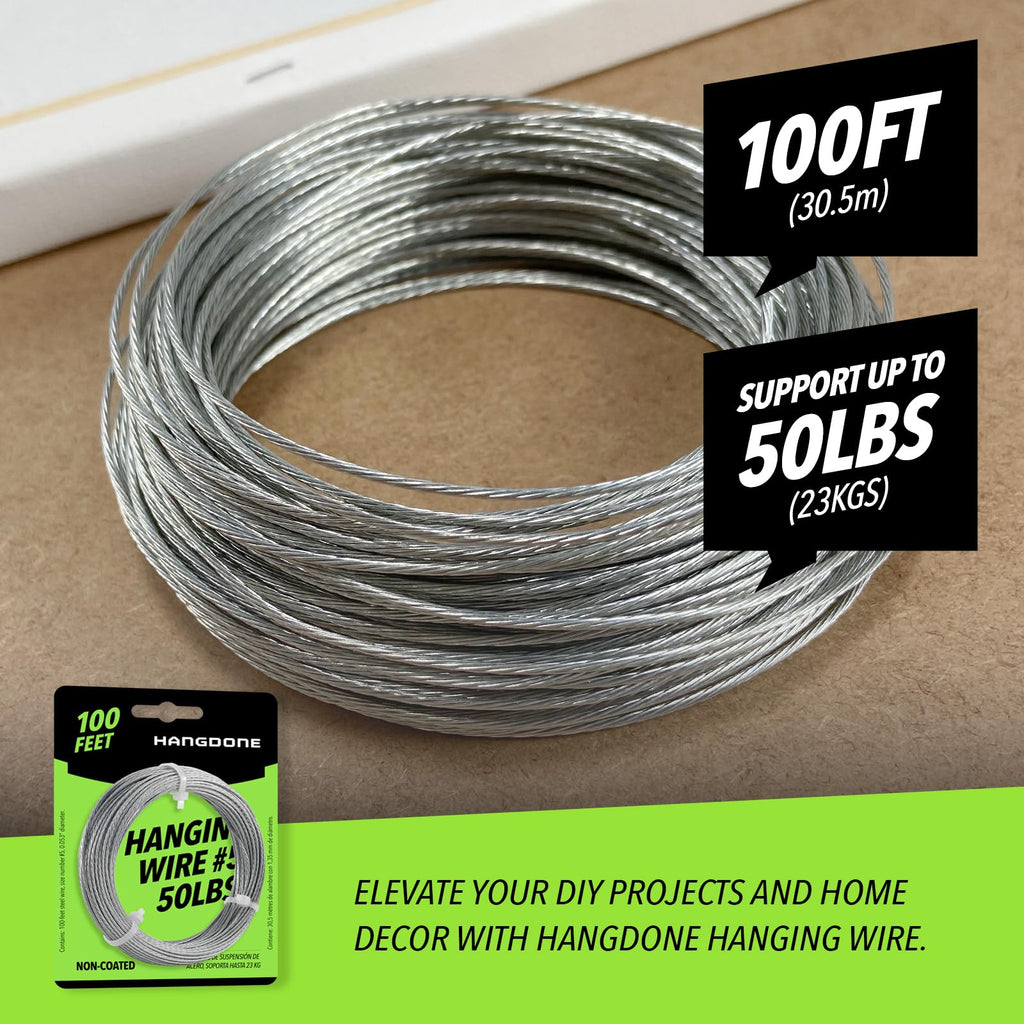 Picture Hanging Wire #5 – 50lbs Capacity – 100ft