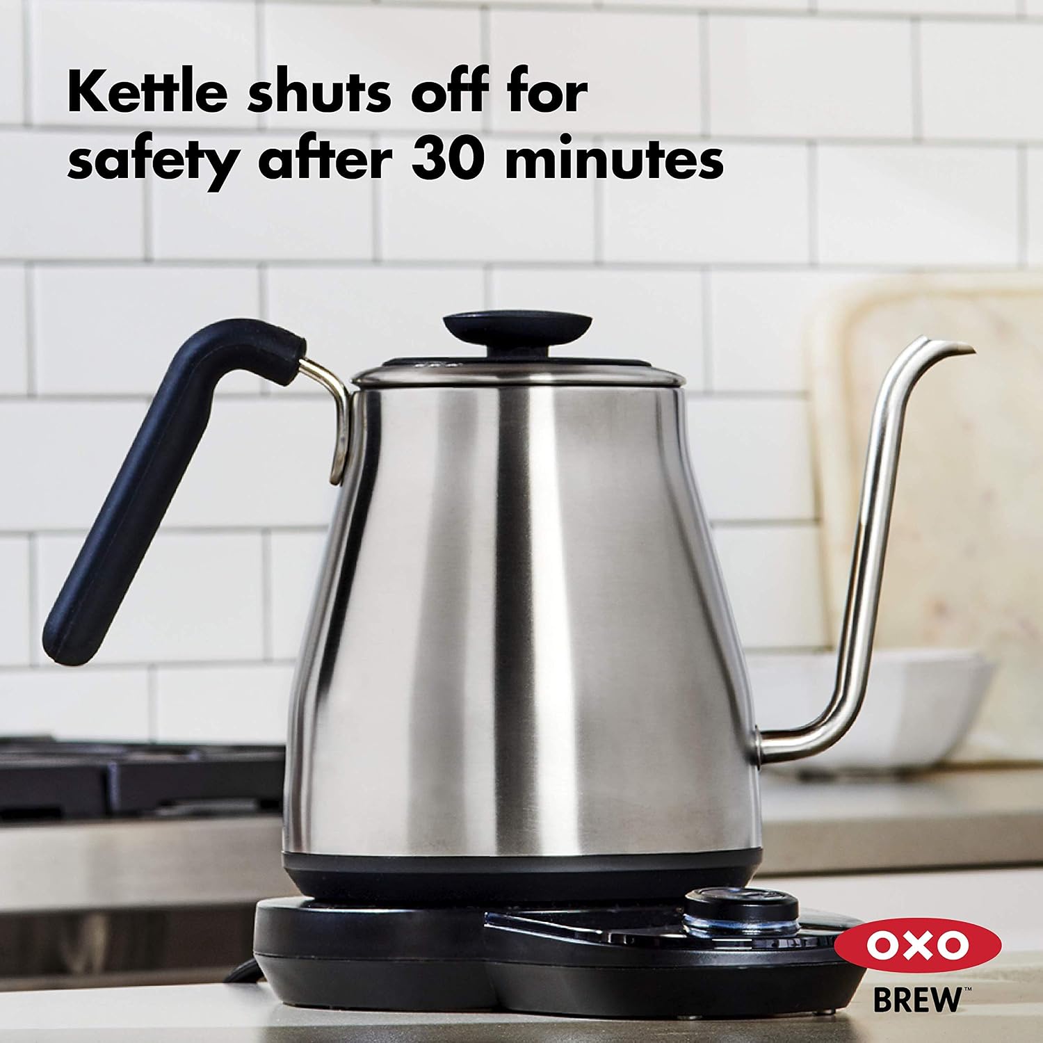 Brew Pour Over Gooseneck Electric Kettle - Stainless Steel