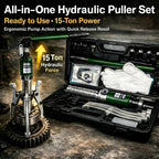 15-Ton Hydraulic Gear Puller with 2 & 3 Jaw 12" Reach
