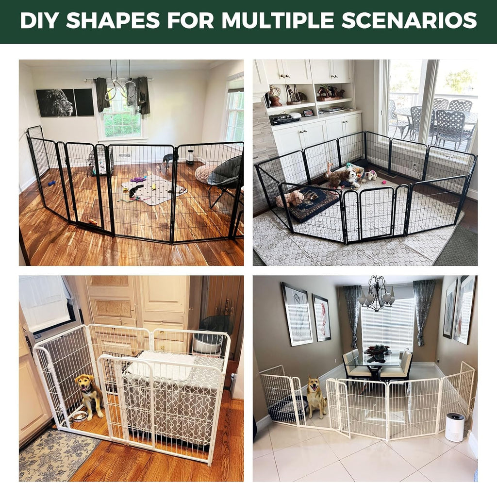 Homeplus Unleashed Indoor Dog Playpen - Stress-Free and Safe Play, Heavy Duty 24 Inch 6 Panels Dog Pen for Puppy and