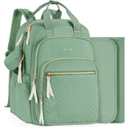 Diaper Bag Backpack with Changing Pad for Mom & Dad,Large,Green
