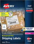 Durable Waterproof Shipping Labels with Sure Feed Technology, 3-1/3" x 4", White, Laser Compatible, 300 Blank Labels