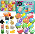 Bath Bombs for Kids with Surprise Inside, 12pcs Bath Bombs with Toys, Organic Colorful Bubble Bath Fizzy Ball