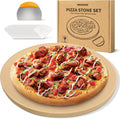 16-inch PIZZA STONE for Oven & BBQ Grilling, Round Baking Stone for Pizza