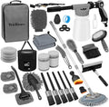 Car Wash Detailing Kit with Foam Gun, Car Cleaning Kit Set,Car Wash Brush with Long Handle, Large Folding Bucket for