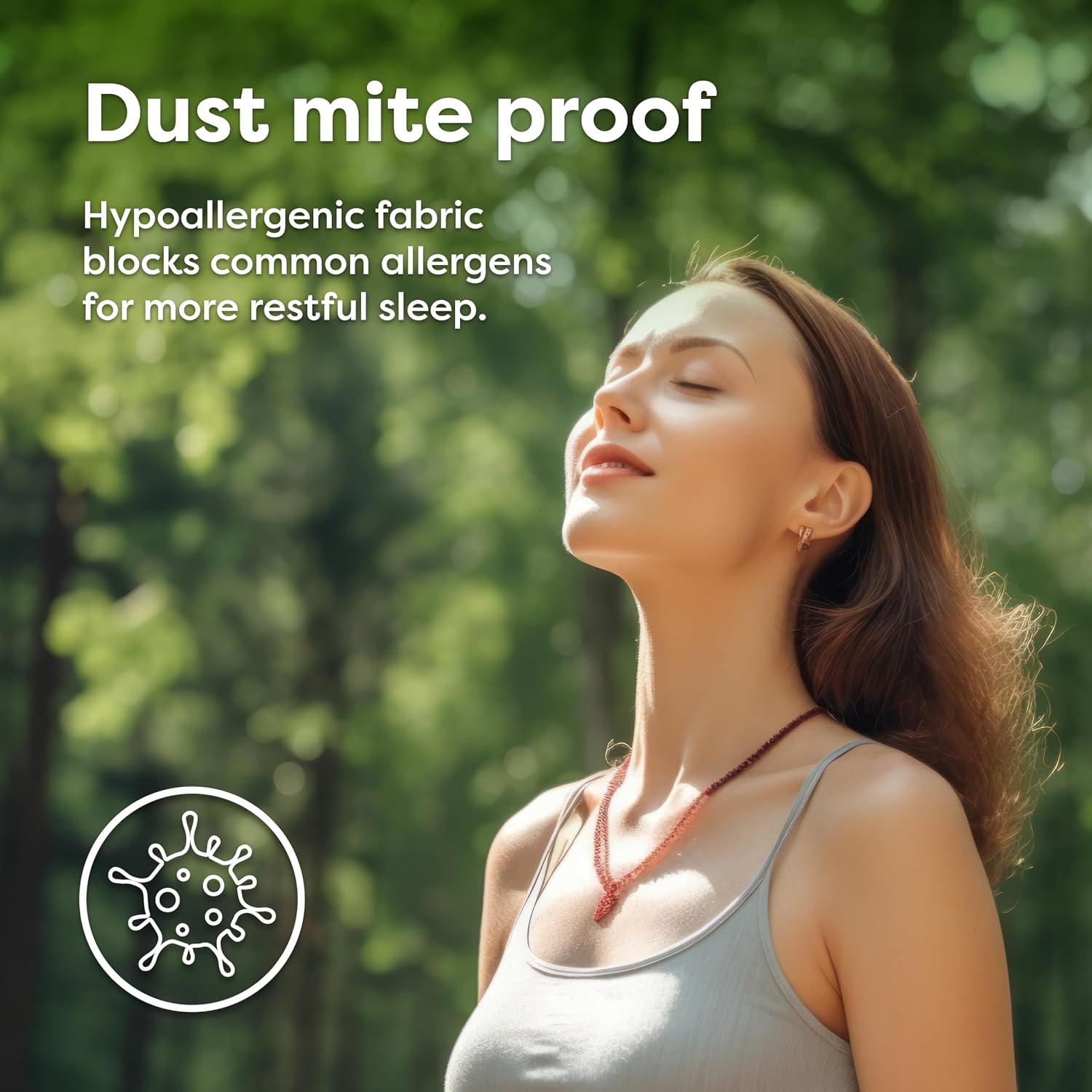 Mattress Encasement - Zippered Bed Bug Dust Mite Proof Hypoallergenic - Sleep Defense System - Full/Double