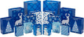 Image Arts Christmas Gift Bags, Assorted 16-Pack (Blue and White)