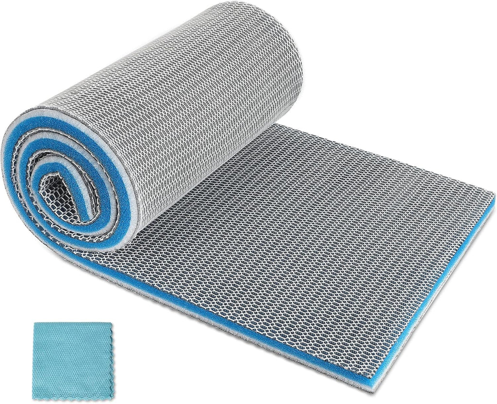 Aquarium Filter Media, Upgraded 8-Layer Filter Sponge Pad for Fish Tank and Pond, Super Filtering Effect, Cut to Fit