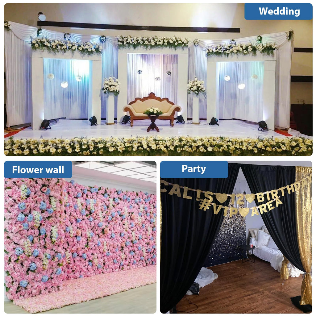 30x10Ft Pipe and Drape Stand, Heavy Duty Photography Backdrop Stand, 10Ft Tall x 30Ft Wide Adjustable Pipe and Drape