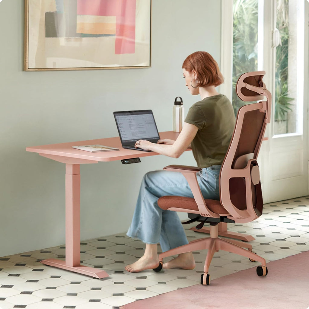 Ergonomic Office Chair — Adjustable Desk Chair with Lumbar Support, Headrest, Armrests, Breathable Mesh Back, Height