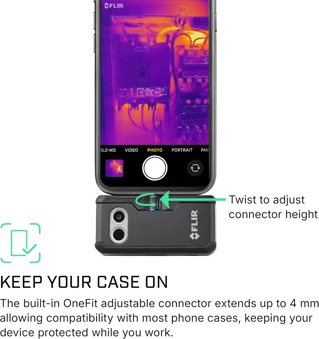 Flir One Pro - Thermal Imaging Camera for iOS Smartphones (iPhone 14 and Older w/Lightning Port), 480x360 Super