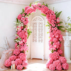 65Pcs Fuchsia Hydrangea Artificial Flowers Bulk for Home Decor