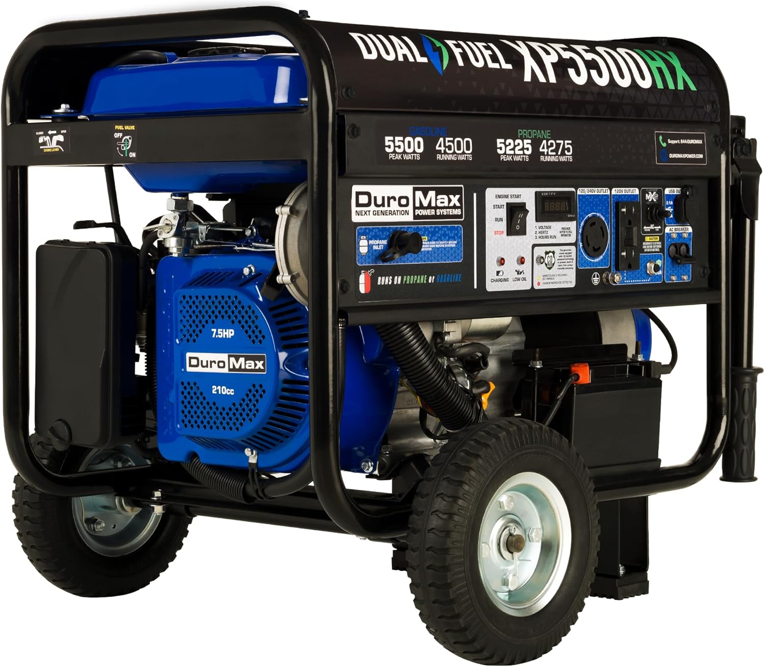 XP5500HX 5,500-Watt Dual Fuel Portable Generator - Gas & Propane, Electric Start, RV & Emergency Ready